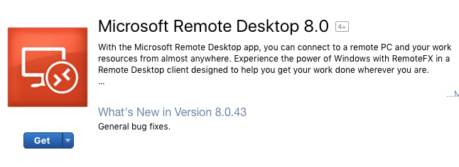 Microsoft Remote Desktop Client